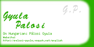 gyula palosi business card